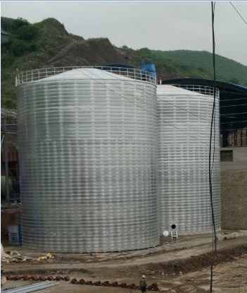 科尔沁粮食钢板仓的安装全过程不用热焊接