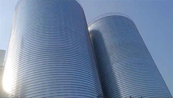 科尔沁2座混凝土高架卷板仓